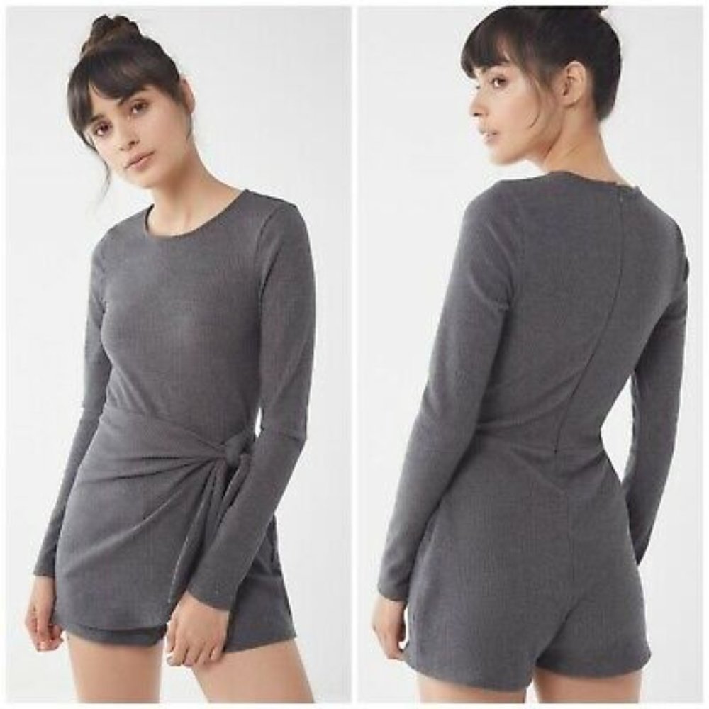 Urban Outfitters Gloria Ribbed Knit Skort Romper